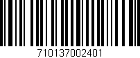 Código de barras (EAN, GTIN, SKU, ISBN): '710137002401'