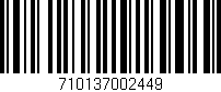 Código de barras (EAN, GTIN, SKU, ISBN): '710137002449'