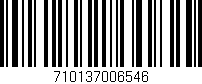 Código de barras (EAN, GTIN, SKU, ISBN): '710137006546'