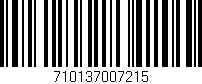 Código de barras (EAN, GTIN, SKU, ISBN): '710137007215'