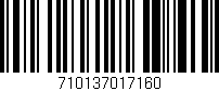 Código de barras (EAN, GTIN, SKU, ISBN): '710137017160'