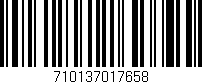 Código de barras (EAN, GTIN, SKU, ISBN): '710137017658'