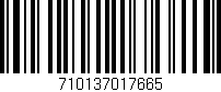Código de barras (EAN, GTIN, SKU, ISBN): '710137017665'