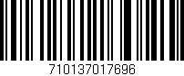 Código de barras (EAN, GTIN, SKU, ISBN): '710137017696'