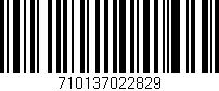 Código de barras (EAN, GTIN, SKU, ISBN): '710137022829'