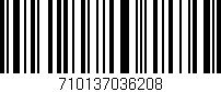 Código de barras (EAN, GTIN, SKU, ISBN): '710137036208'