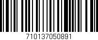 Código de barras (EAN, GTIN, SKU, ISBN): '710137050891'