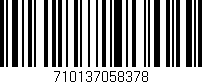 Código de barras (EAN, GTIN, SKU, ISBN): '710137058378'