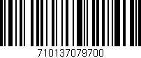 Código de barras (EAN, GTIN, SKU, ISBN): '710137079700'