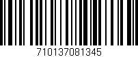 Código de barras (EAN, GTIN, SKU, ISBN): '710137081345'