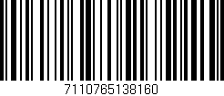 Código de barras (EAN, GTIN, SKU, ISBN): '7110765138160'