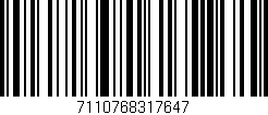 Código de barras (EAN, GTIN, SKU, ISBN): '7110768317647'