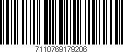 Código de barras (EAN, GTIN, SKU, ISBN): '7110769179206'