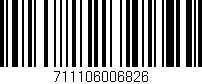Código de barras (EAN, GTIN, SKU, ISBN): '711106006826'