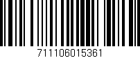 Código de barras (EAN, GTIN, SKU, ISBN): '711106015361'