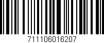 Código de barras (EAN, GTIN, SKU, ISBN): '711106016207'