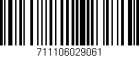 Código de barras (EAN, GTIN, SKU, ISBN): '711106029061'