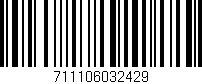 Código de barras (EAN, GTIN, SKU, ISBN): '711106032429'