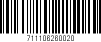 Código de barras (EAN, GTIN, SKU, ISBN): '711106260020'