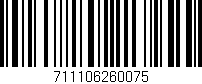 Código de barras (EAN, GTIN, SKU, ISBN): '711106260075'