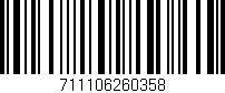 Código de barras (EAN, GTIN, SKU, ISBN): '711106260358'