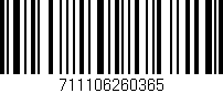 Código de barras (EAN, GTIN, SKU, ISBN): '711106260365'