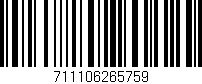 Código de barras (EAN, GTIN, SKU, ISBN): '711106265759'