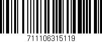 Código de barras (EAN, GTIN, SKU, ISBN): '711106315119'