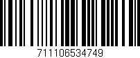 Código de barras (EAN, GTIN, SKU, ISBN): '711106534749'