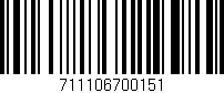 Código de barras (EAN, GTIN, SKU, ISBN): '711106700151'