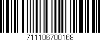Código de barras (EAN, GTIN, SKU, ISBN): '711106700168'