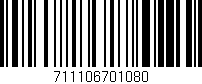 Código de barras (EAN, GTIN, SKU, ISBN): '711106701080'