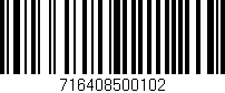 Código de barras (EAN, GTIN, SKU, ISBN): '716408500102'