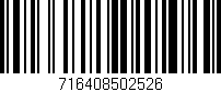 Código de barras (EAN, GTIN, SKU, ISBN): '716408502526'
