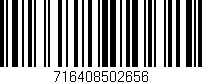 Código de barras (EAN, GTIN, SKU, ISBN): '716408502656'