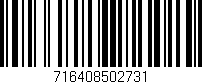 Código de barras (EAN, GTIN, SKU, ISBN): '716408502731'
