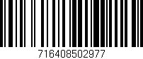 Código de barras (EAN, GTIN, SKU, ISBN): '716408502977'