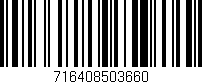 Código de barras (EAN, GTIN, SKU, ISBN): '716408503660'