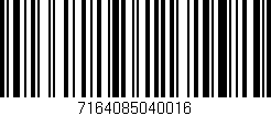 Código de barras (EAN, GTIN, SKU, ISBN): '7164085040016'