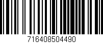 Código de barras (EAN, GTIN, SKU, ISBN): '716408504490'