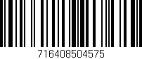 Código de barras (EAN, GTIN, SKU, ISBN): '716408504575'