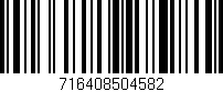 Código de barras (EAN, GTIN, SKU, ISBN): '716408504582'