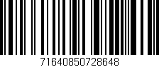 Código de barras (EAN, GTIN, SKU, ISBN): '71640850728648'
