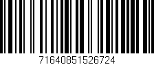 Código de barras (EAN, GTIN, SKU, ISBN): '71640851526724'