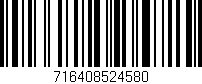 Código de barras (EAN, GTIN, SKU, ISBN): '716408524580'