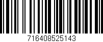 Código de barras (EAN, GTIN, SKU, ISBN): '716408525143'