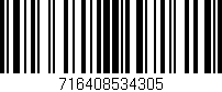 Código de barras (EAN, GTIN, SKU, ISBN): '716408534305'