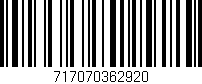 Código de barras (EAN, GTIN, SKU, ISBN): '717070362920'