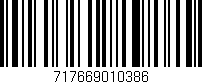 Código de barras (EAN, GTIN, SKU, ISBN): '717669010386'