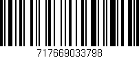 Código de barras (EAN, GTIN, SKU, ISBN): '717669033798'